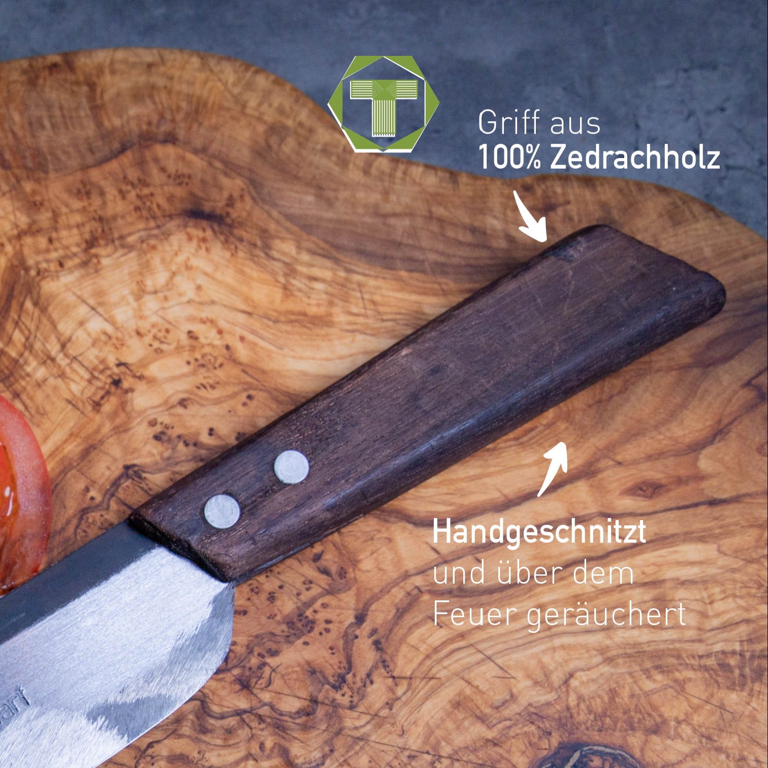 Starter - Sparset - Scharf Messer - - Zedrachholz - Carbonstahl - Küchenmesser