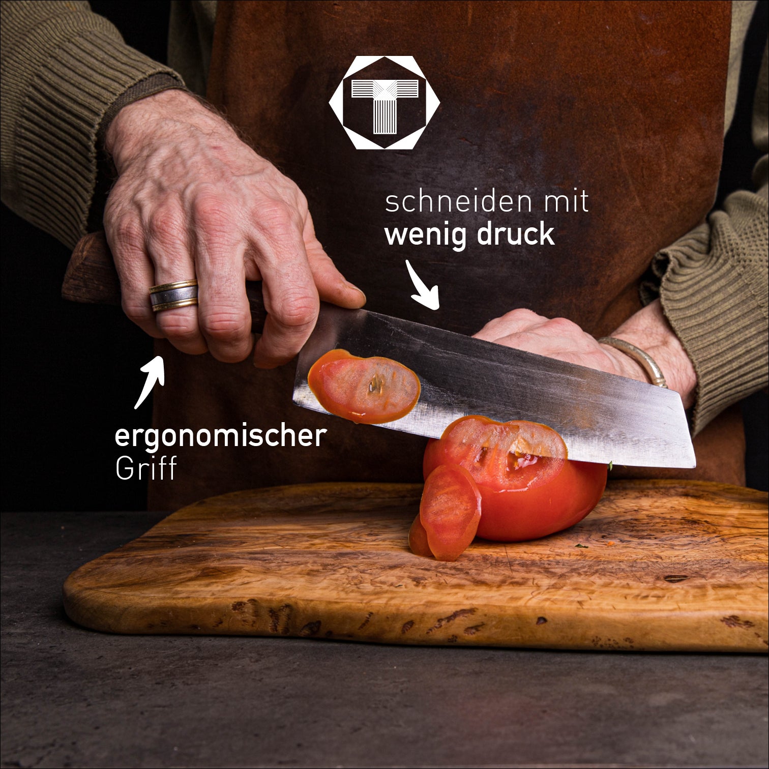 gr. Allrounder - Scharf Messer - 4262458521087 - Zedrach - Carbonstahl - Küchenmesser