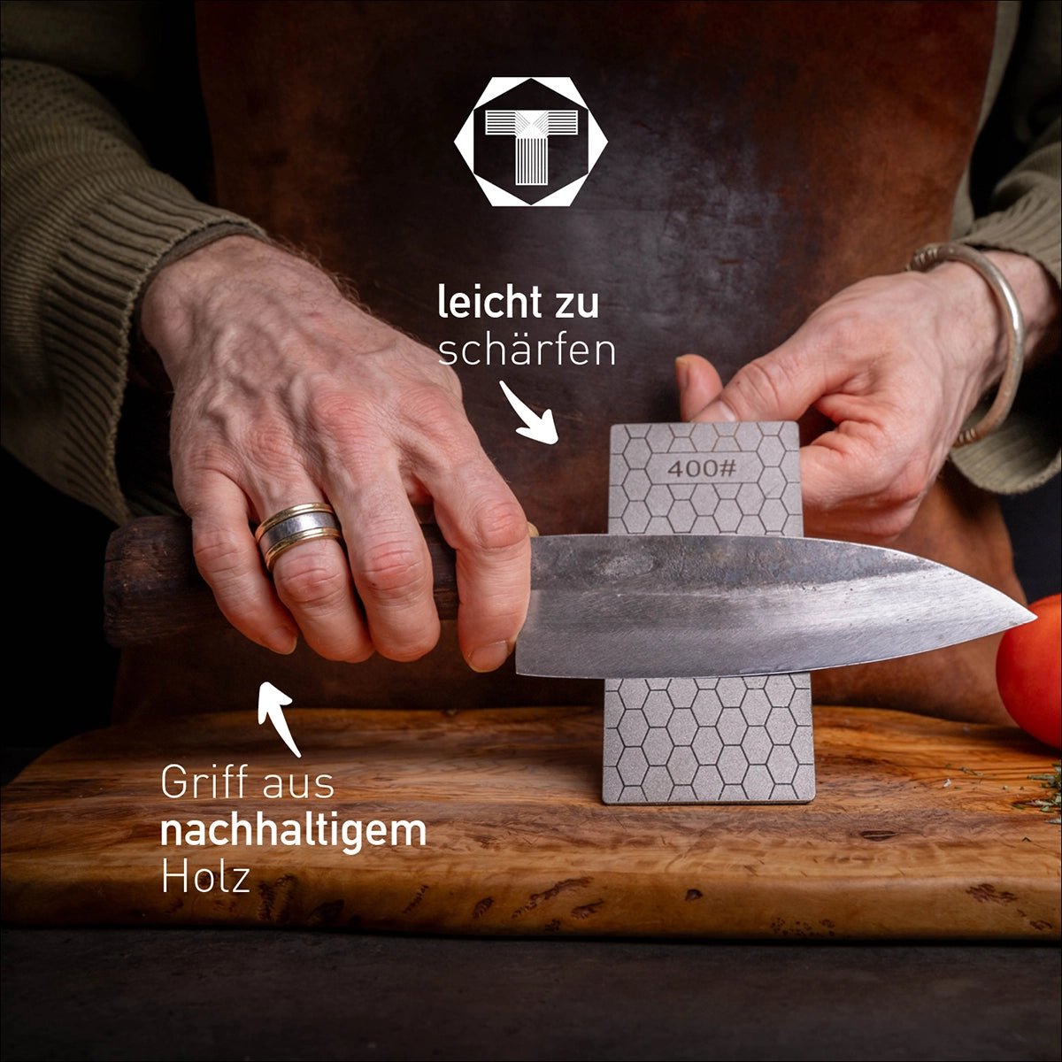 kl. Santoku - Scharf Messer - 4262458521162 - Carbonstahl - Küchenmesser