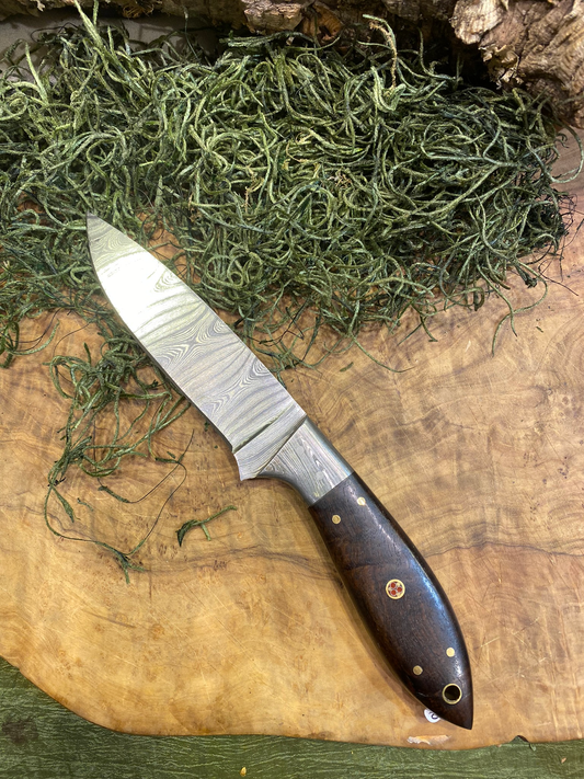 Forest Damascus Hunting Knife with 288-Layered Steel