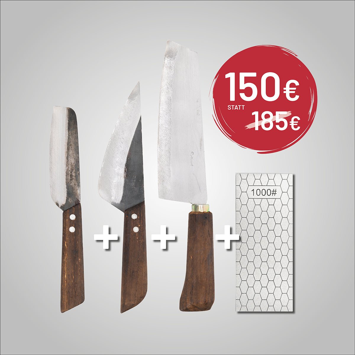 Allrounder - Sparset - Scharf Messer -  - Zedrachholz - Carbonstahl - Küchenmesser