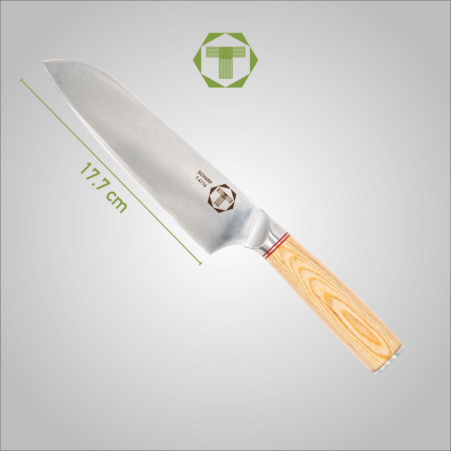 Chef Serie - Scharf Messer -  - Santoku - Edelstahl - Küchenmesser