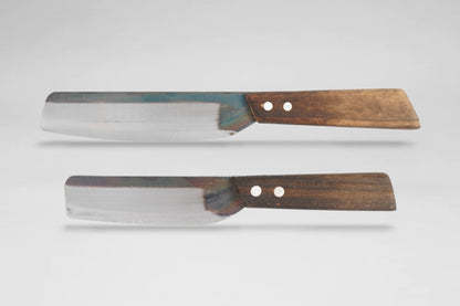 Forge Carbon Straight Steel Knife with Rivet & Cedar Wood Handle