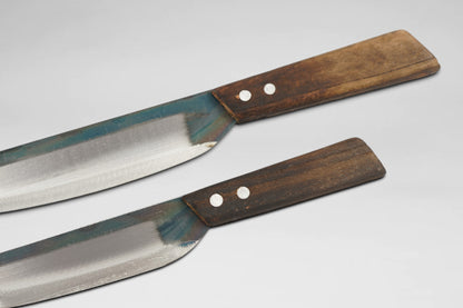 Forge Carbon Straight Steel Knife with Rivet & Cedar Wood Handle