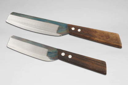 Forge Carbon Straight Steel Knife with Rivet & Cedar Wood Handle