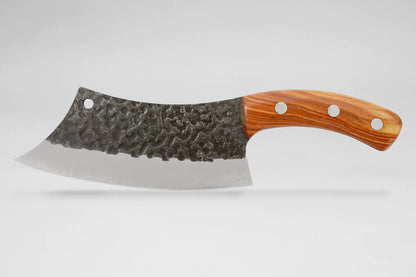 Cleaver Stainless Steel Chef Butcher Knife with Rosewood Handle