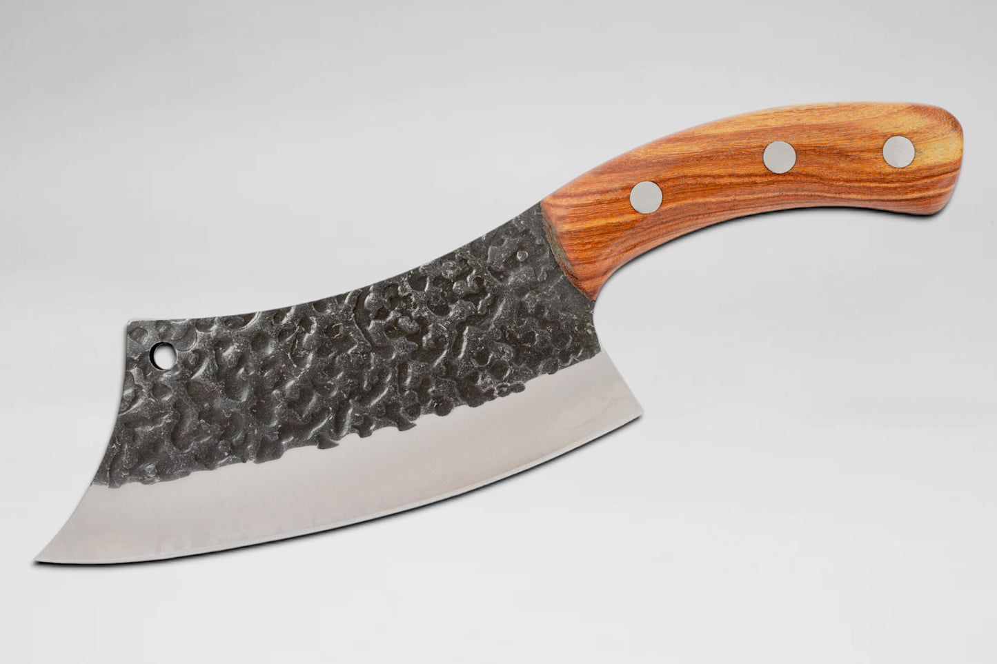 Cleaver Stainless Steel Chef Butcher Knife with Rosewood Handle