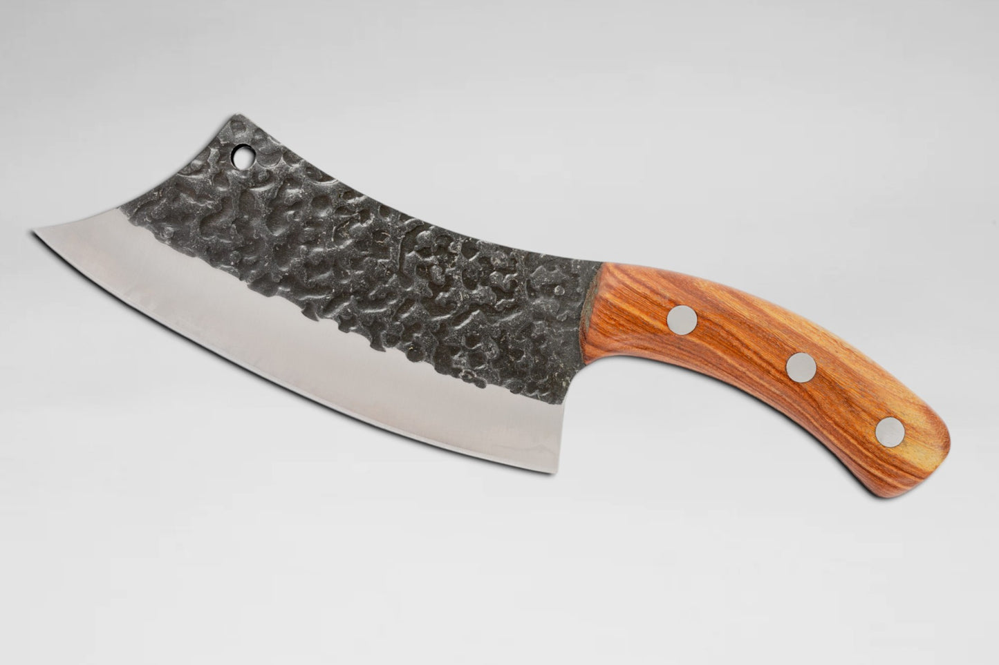 Cleaver Stainless Steel Chef Butcher Knife with Rosewood Handle