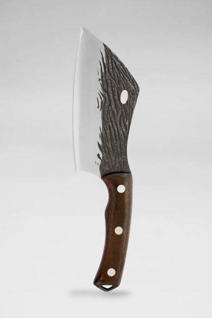 Cleaver Stainless Steel Chef Butcher's Knife with Wenge Wood Handle