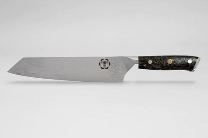 Kiritsuku Knife From Damascus Steel with Carbon Fiber Handle