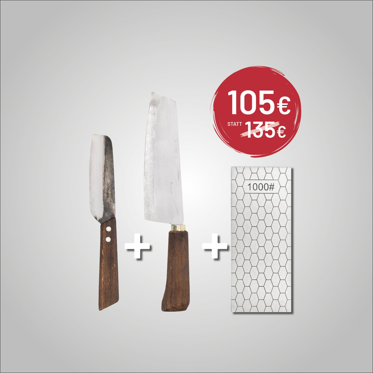 Das Sparset - Scharf Messer -  - Zedrachholz - Carbonstahl - Küchenmesser