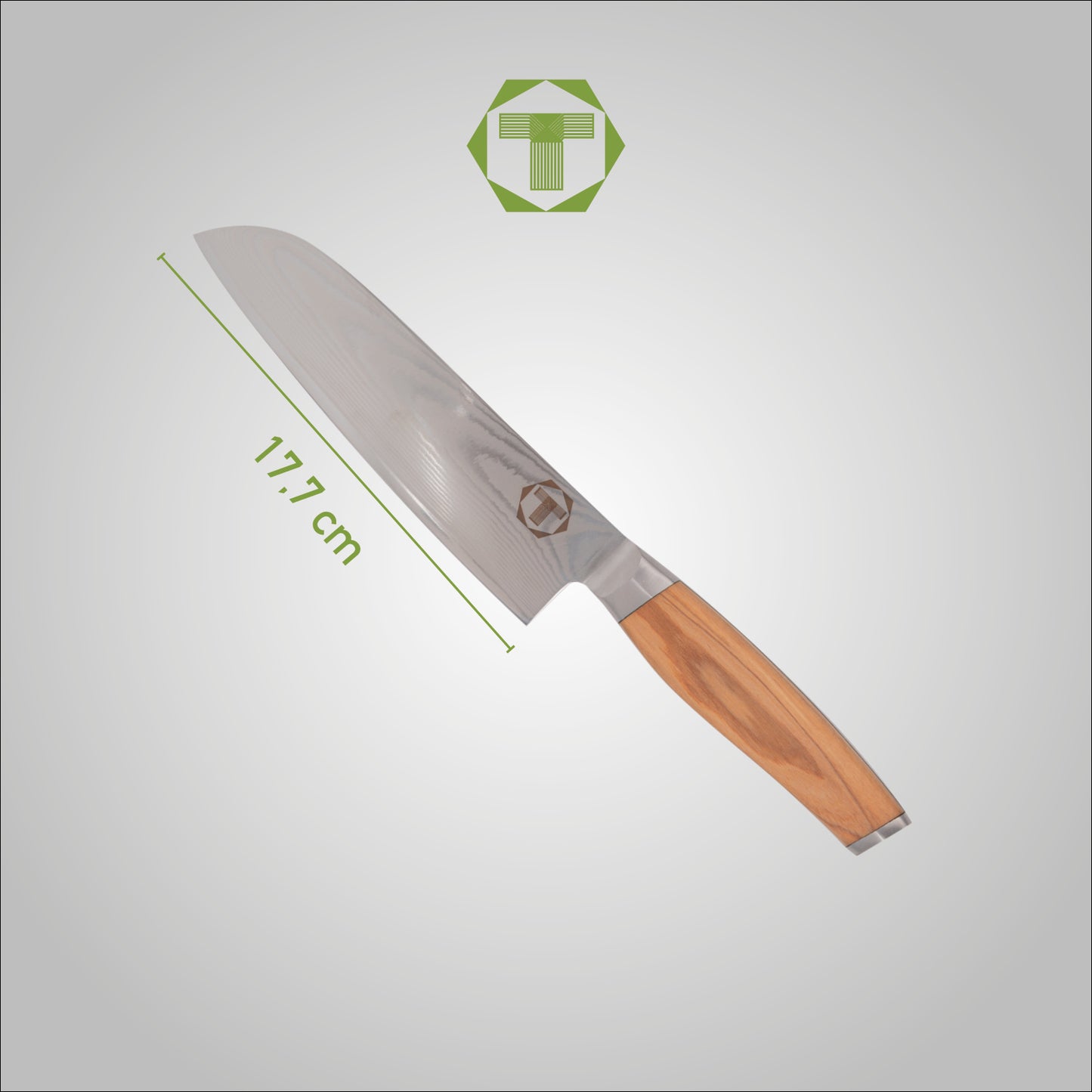 Egon - Scharf Messer -  - Santoku - Damastmesser - Küchenmesser