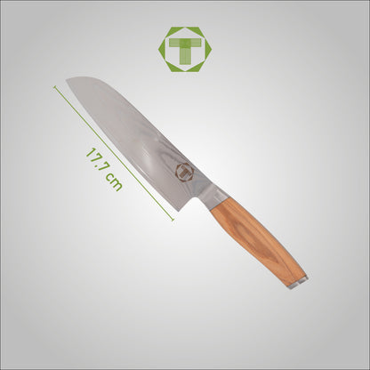 Egon - Scharf Messer -  - Santoku - Damastmesser - Küchenmesser