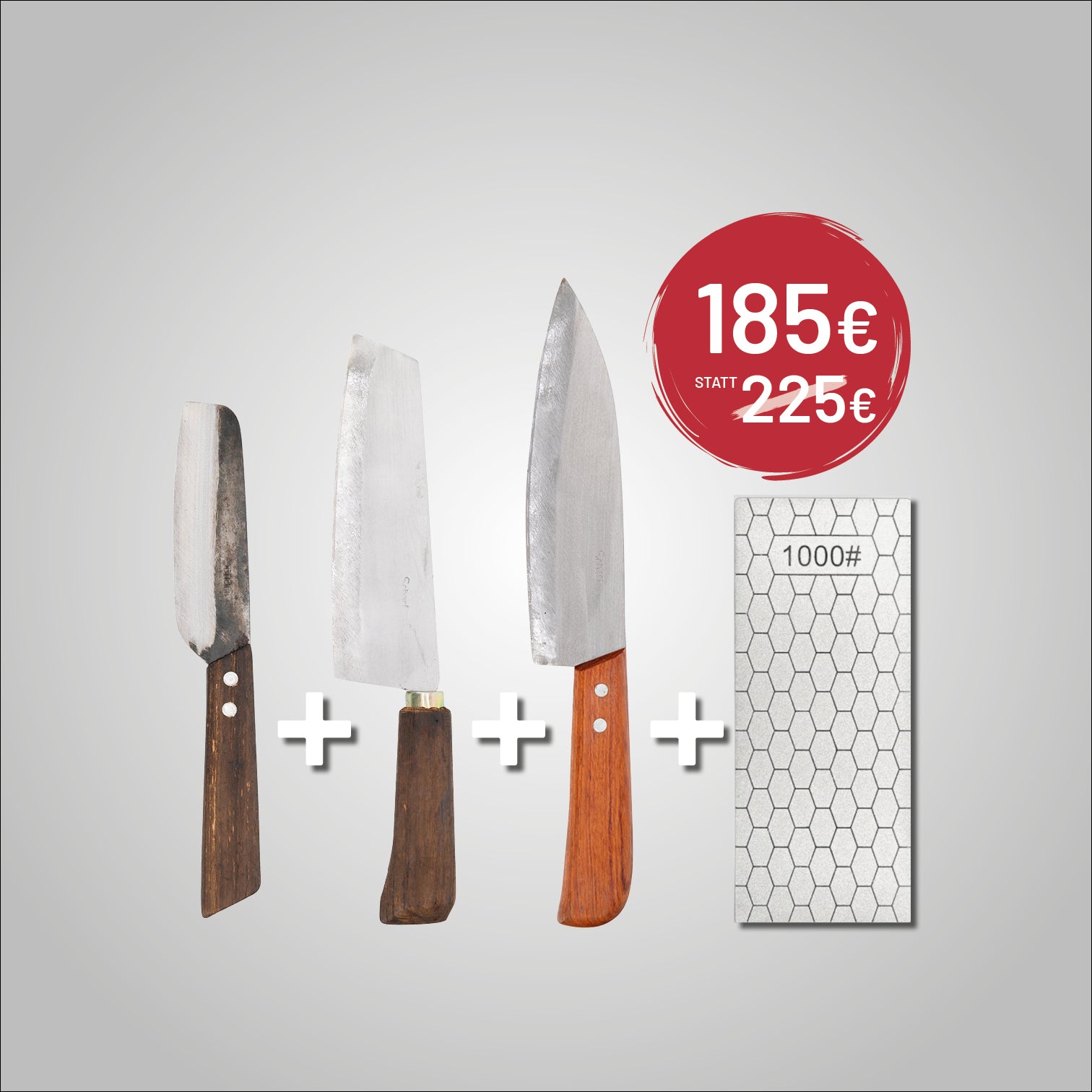 Fleisch - Sparset - Scharf Messer -  - Zedrachholz - Carbonstahl - Küchenmesser