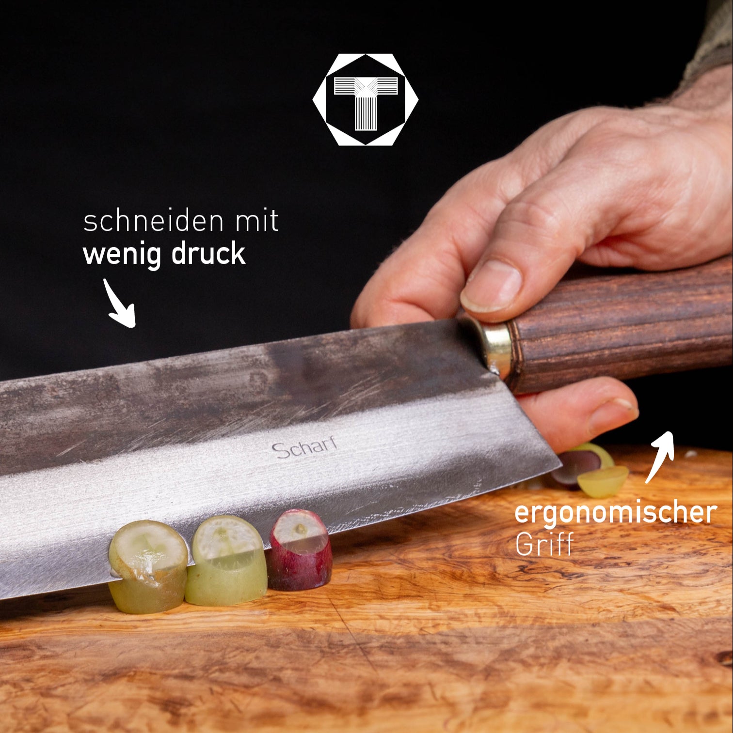 Gemüse - Sparset - Scharf Messer -  - Zedrachholz - Carbonstahl - Küchenmesser