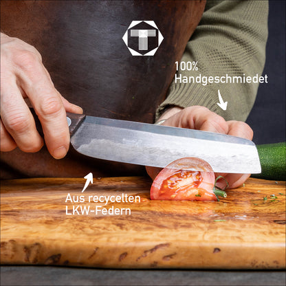 kleine Gerade - Scharf Messer -  - Zedrachholz - Carbonstahl - Küchenmesser