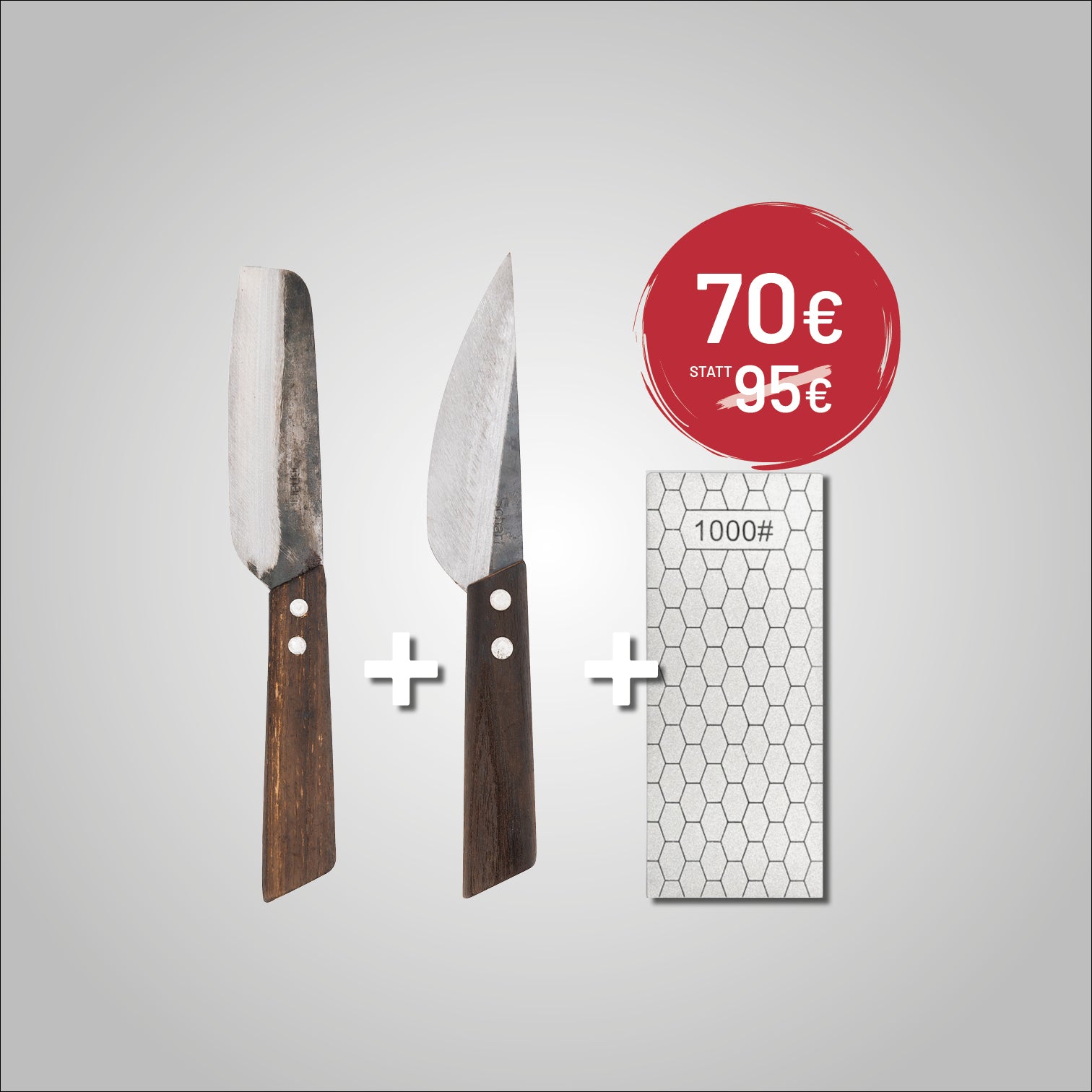 Starter - Sparset - Scharf Messer -  - Zedrachholz - Carbonstahl - Küchenmesser