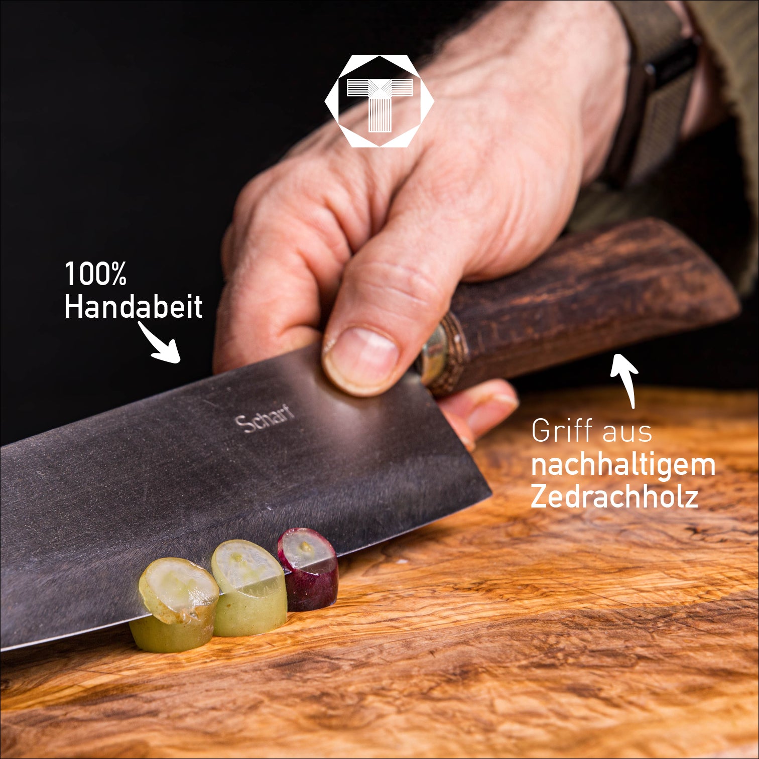 gr. Allrounder - Scharf Messer - 4262458521087 - Zedrach - Carbonstahl - Küchenmesser