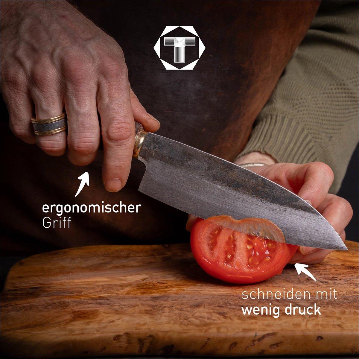 kl. Santoku - Scharf Messer - 4262458521162 - Carbonstahl - Küchenmesser