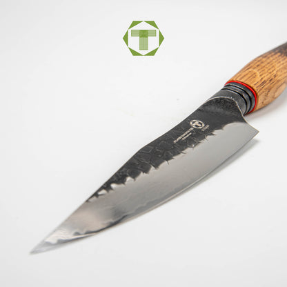 Feuereiche - Scharf Messer -  - Allzweck - Damastmesser - Damaststahl