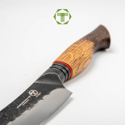 Feuereiche - Scharf Messer -  - Allzweck - Damastmesser - Damaststahl