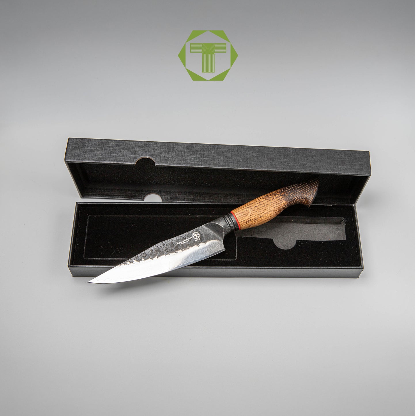 Feuereiche - Scharf Messer -  - Allzweck - Damastmesser - Damaststahl