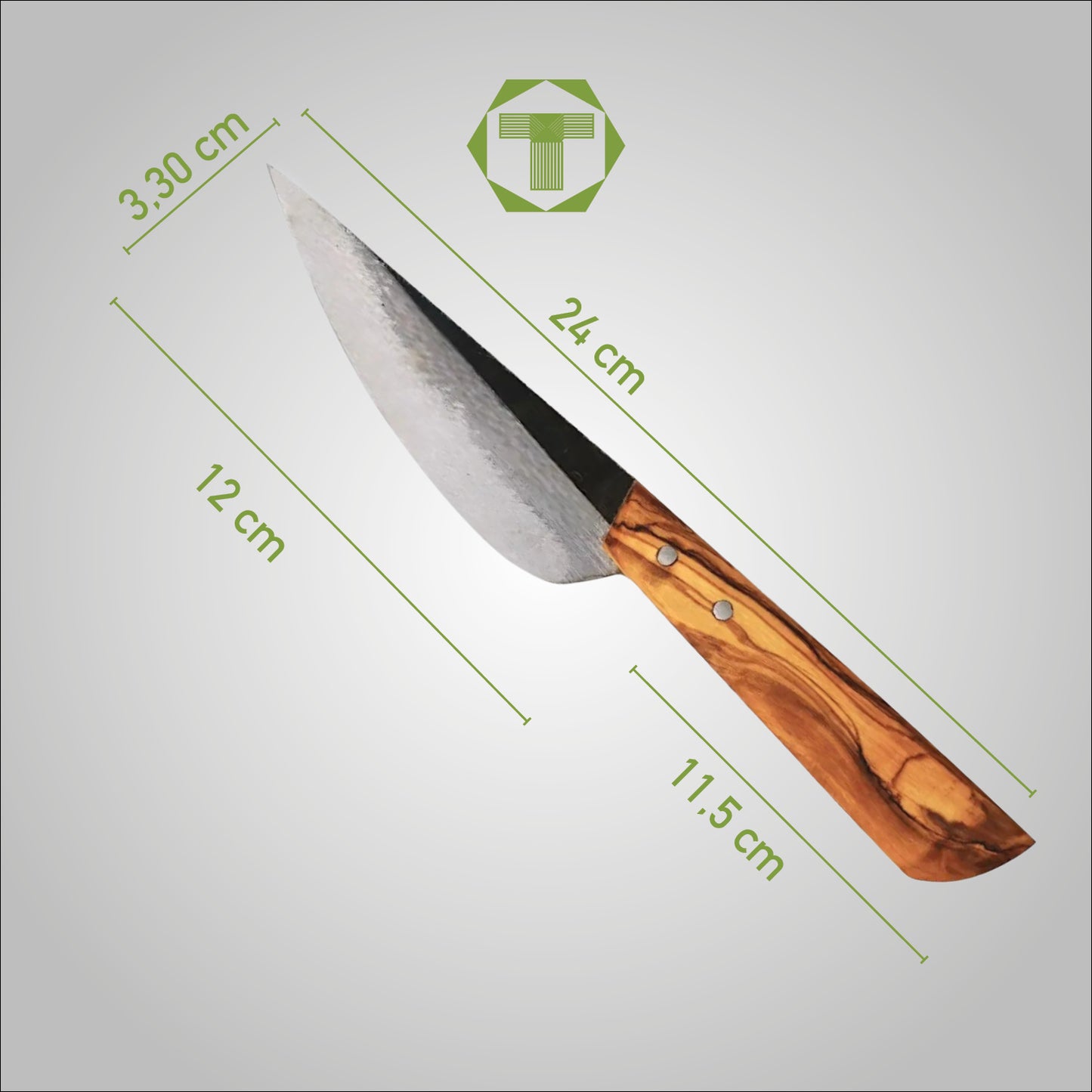 kl. Wiege - Scharf Messer - 4262458521148 - Olivenholz - Bestseller - Carbonstahl