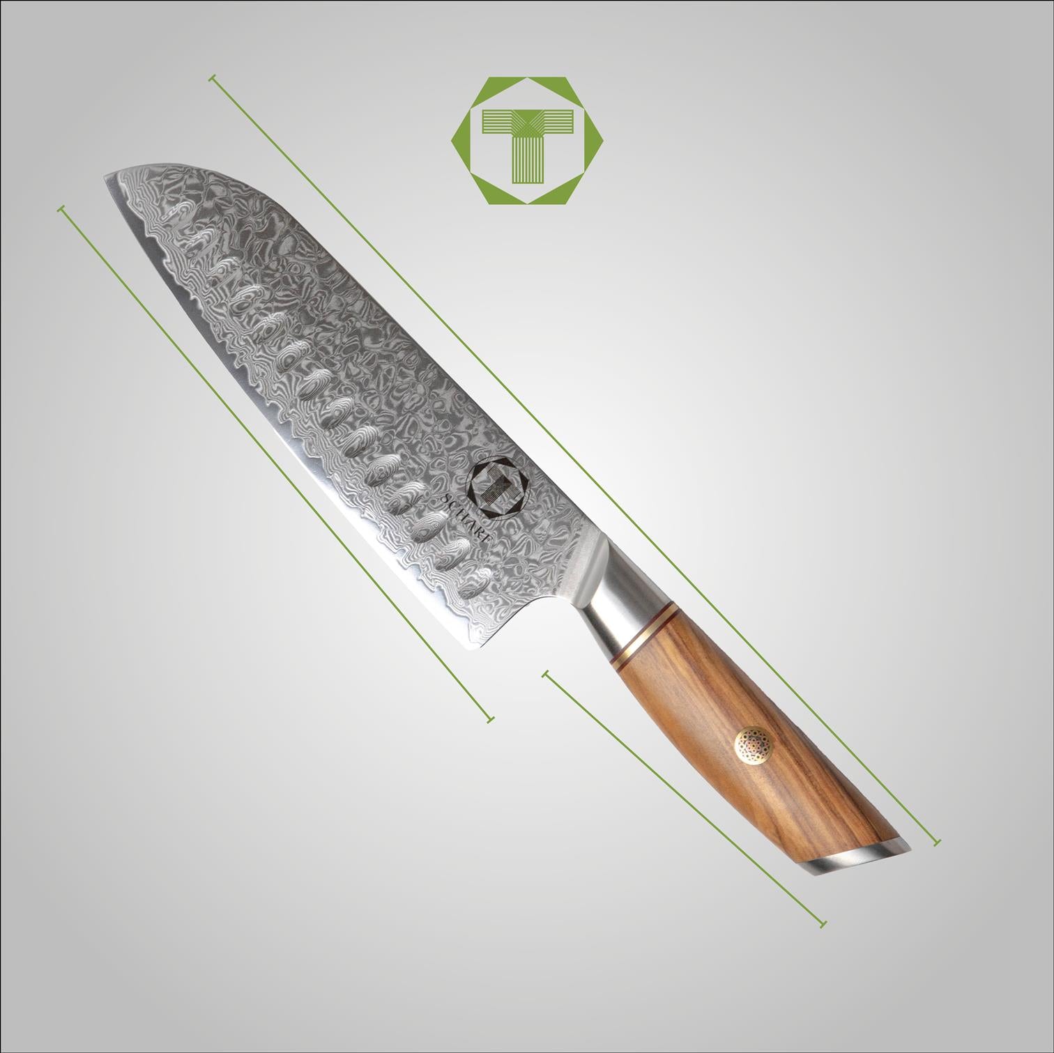 Winner Santoku - Scharf Messer - 4262458521452 - Damastmesser - Küchenmesser